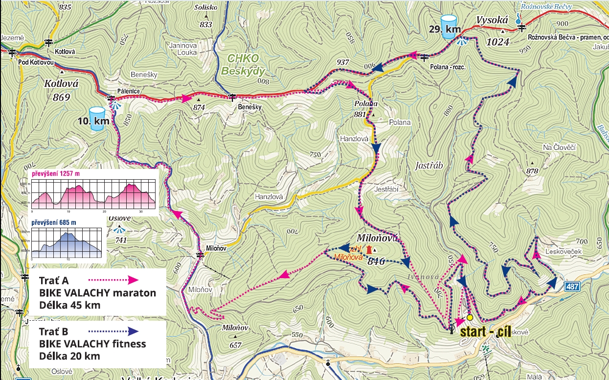 Mapa BIKE VALACHY